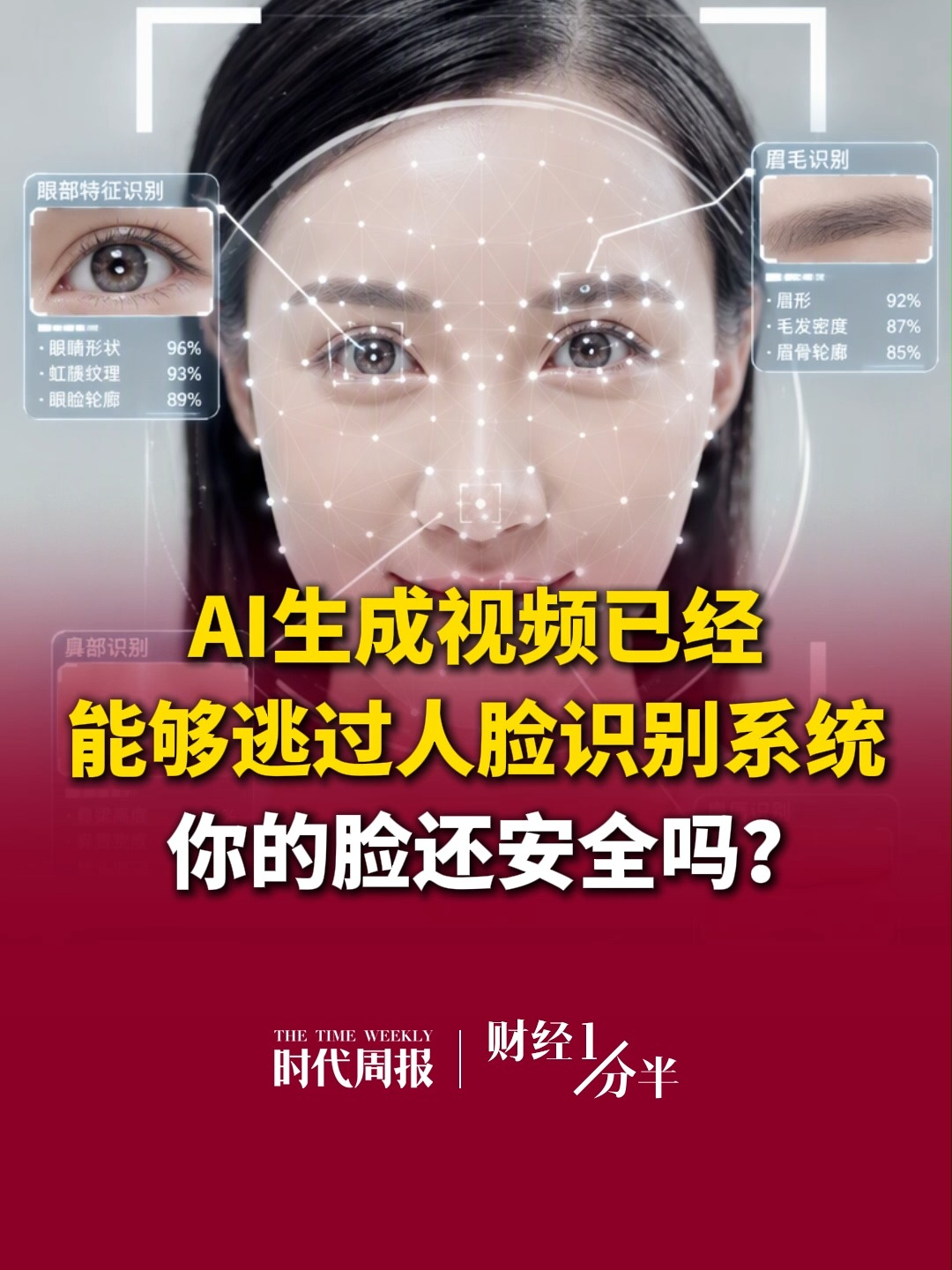 10月26日财经一分半，AI生成视频已经能够逃过人脸识别系统，2人收集他人照片，通过AI生成点头、摇头、眨眼等动态视频成功逃过人脸识别系统，盗取个人信息。再来看看其他新闻，iPhone Duo订单被大量取消；“张雪机车”创吉尼斯世界纪录 ；A股三大指数收涨不一