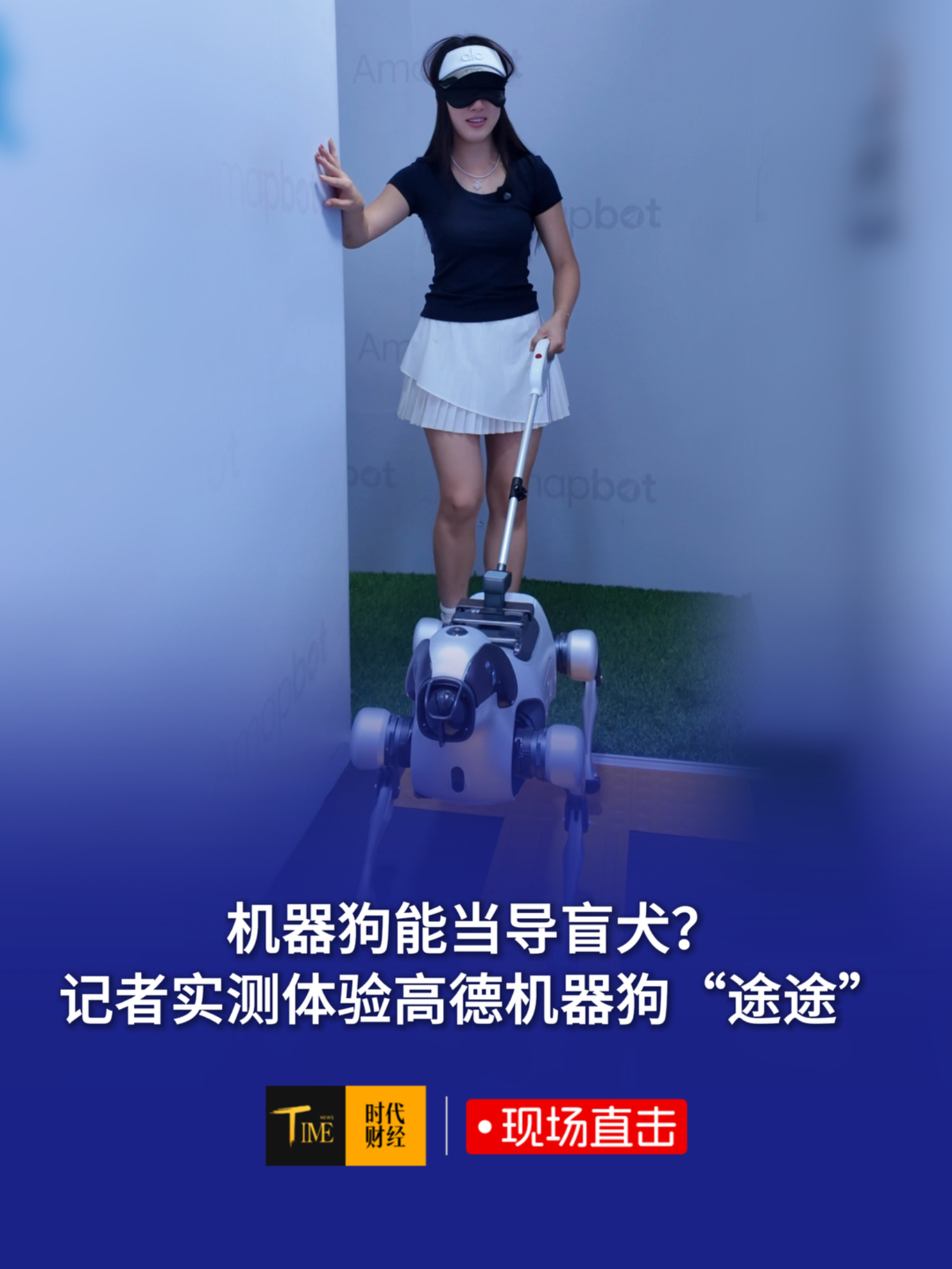 机器狗能当导盲犬？记者戴上眼罩沉浸式体验高德机器狗“途途”